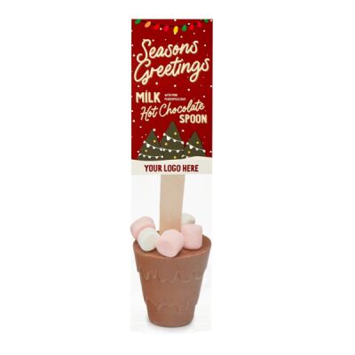Eco Info Card - Hot Choc Spoon - Milk Chocolate with Mini Marshmallows Thumbnail
