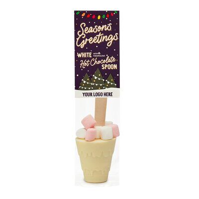 Eco Info Card - Hot Choc Spoon - White Chocolate with Mini Marshmallows Thumbnail